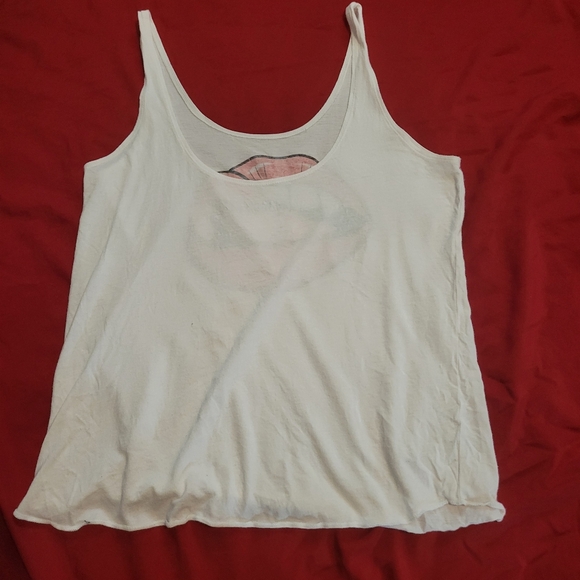 VANS OFF THE WALL white rocker lips crop top - Picture 6 of 6